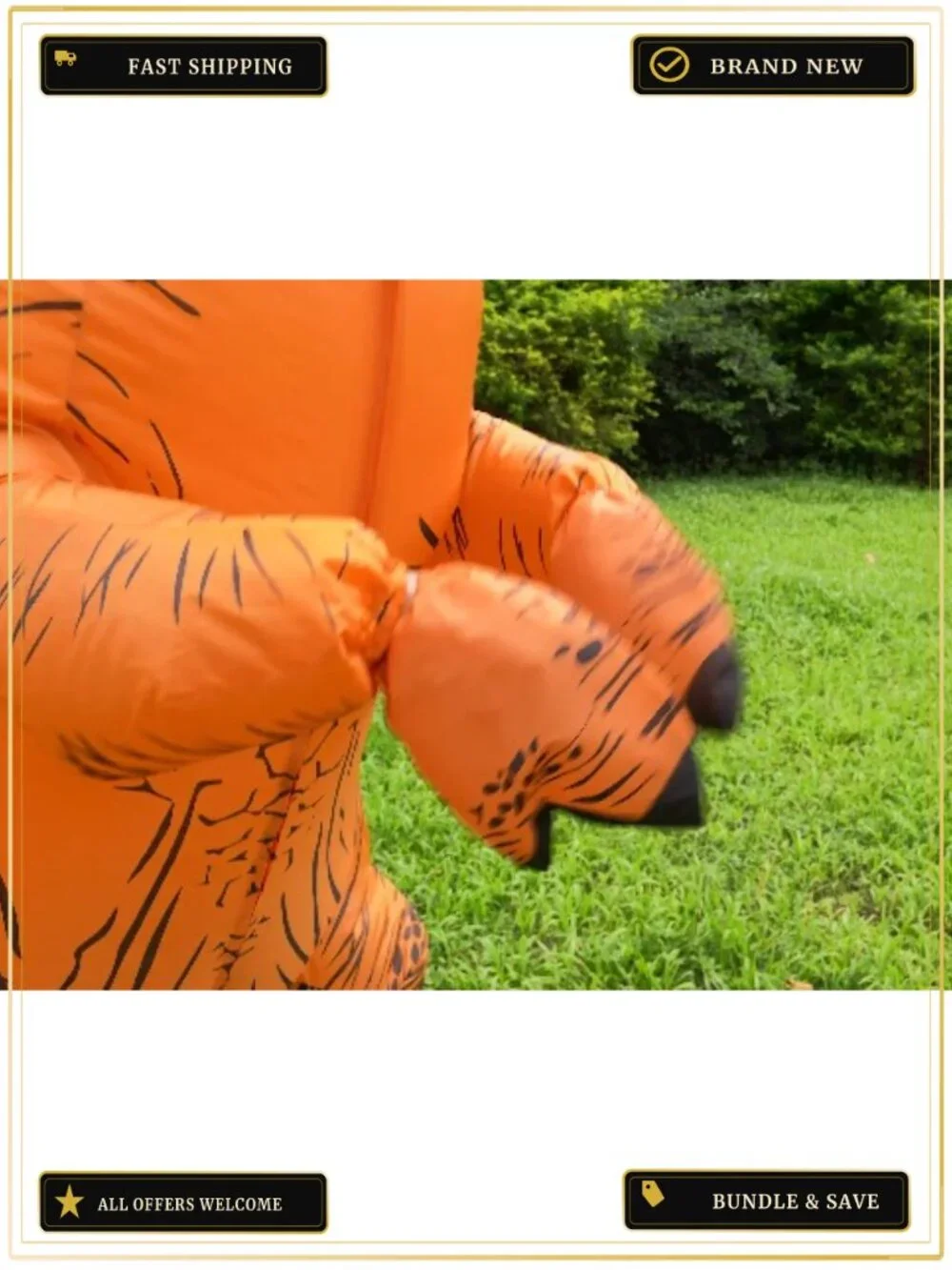 Inflatable T-Rex Dinosaur Costume Polyester Halloween Cosplay Themed Parties